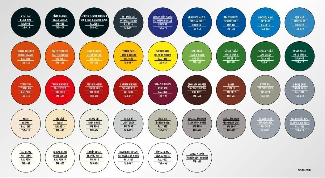 Selsil Rainbow Akrilik Sprey Boya 9005 Mat Siyah Selsil Rainbow Akrilik Sprey Boya 9005 Mat Siyah