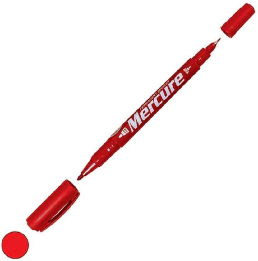 CLZ202 Mercure Cd Kalemi Kırmızı Çift Uçlu İnce Kalın