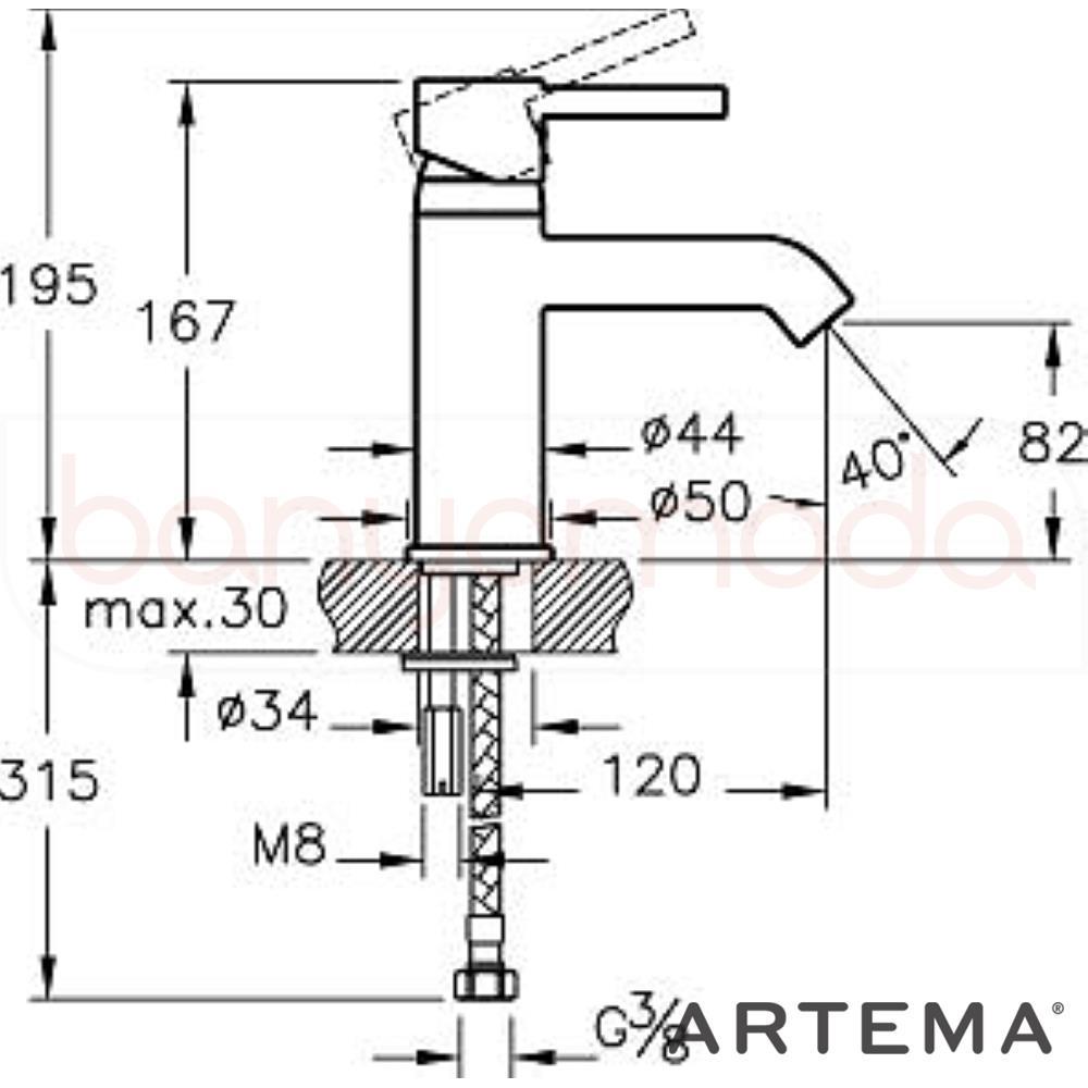 CLZ202 Artema A41984 Minimax S Lavabo Bataryası