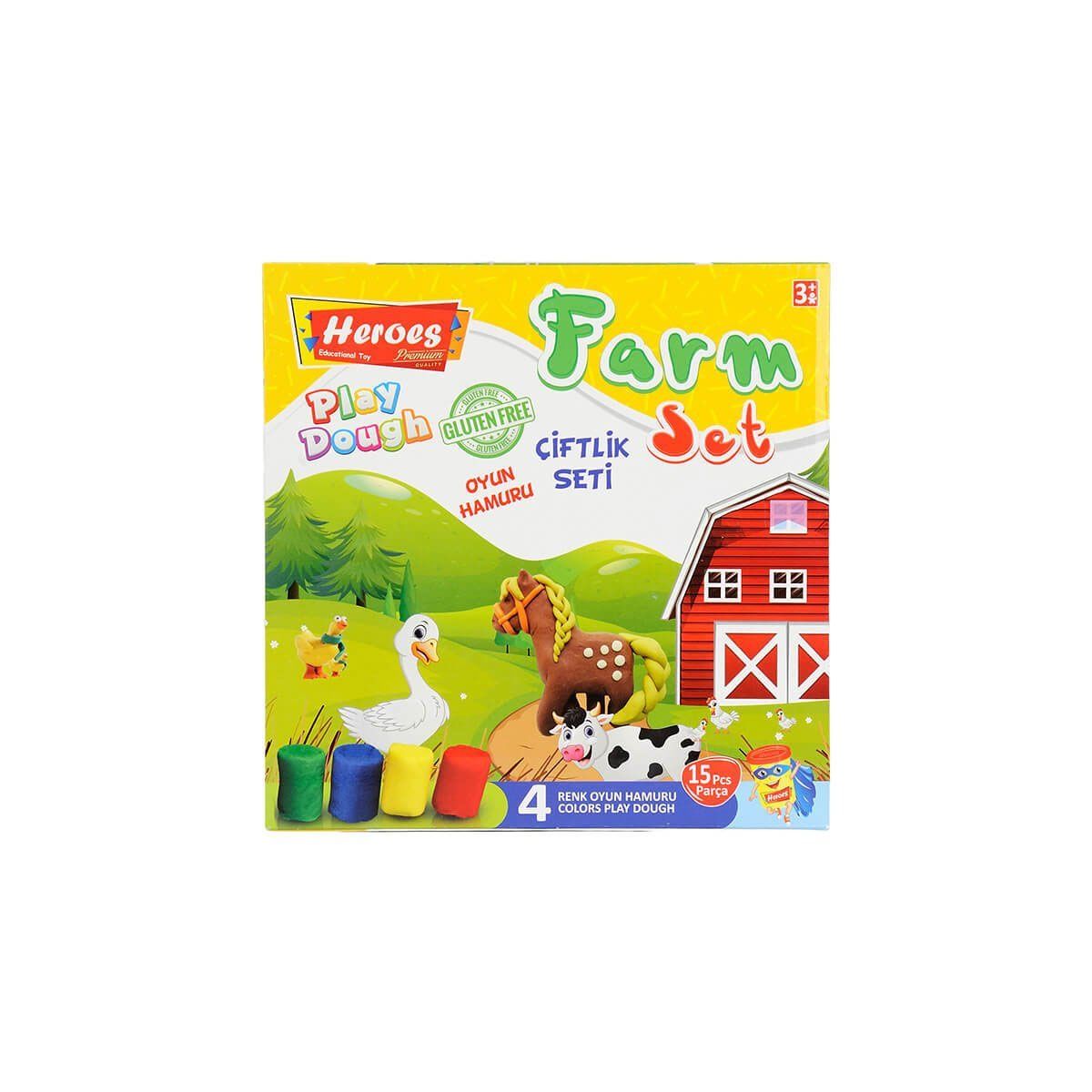 Ern-588 Heroes Orta Kutulu Çiftlik Oyun Hamuru Seti