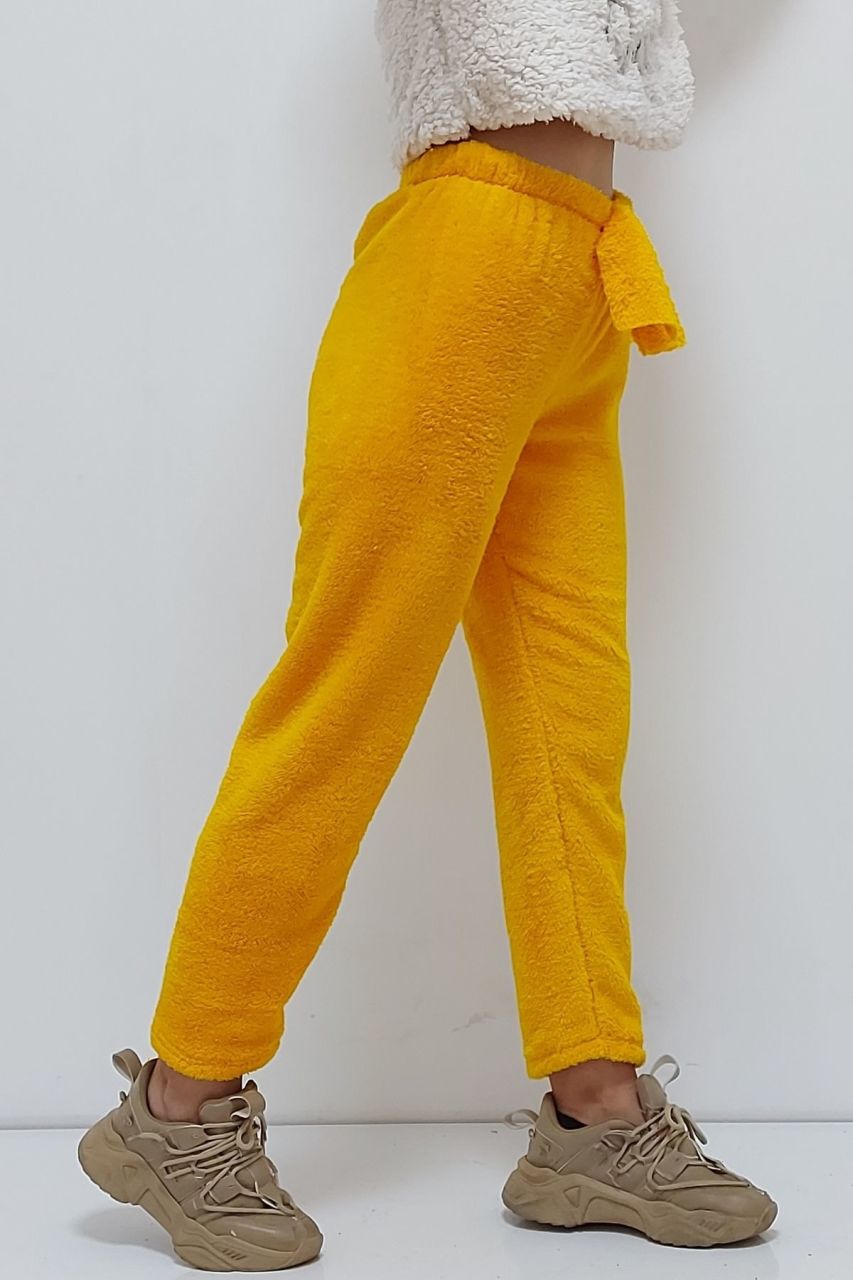 CLZ944 Peluş Pijama Altı Sarı