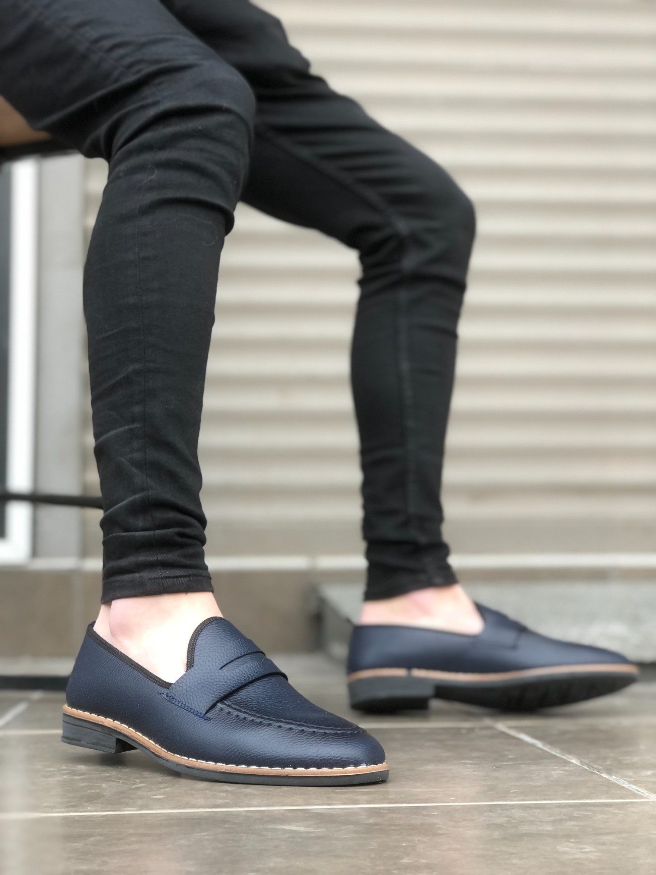 CLZ946 Corcik Lacivert Cilt Klasik Erkek Ayakkabısı