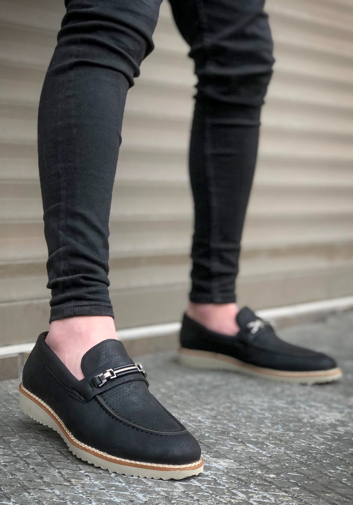 CLZ946 Klasik Nubuk Siyah Casual Erkek Ayakkabı