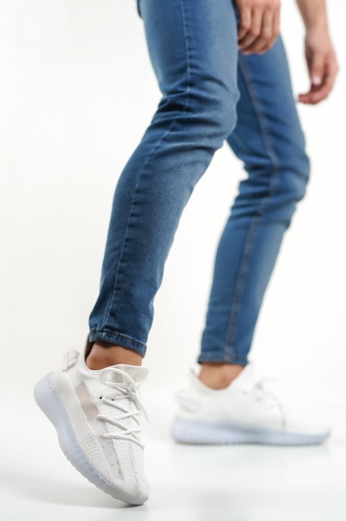 CLZ946 Tarz Sneakers Ithal Beyaz Triko Rahat Taban Spor Ayakkabısı