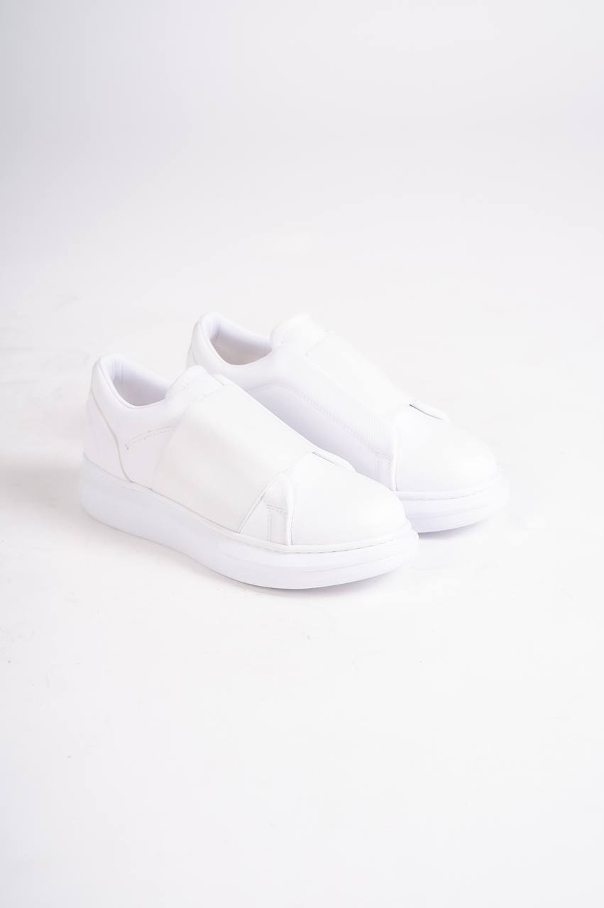 CLZ946 Beyaz Cilt   Bağcıklı  Günlük Erkek  Ayakkabı