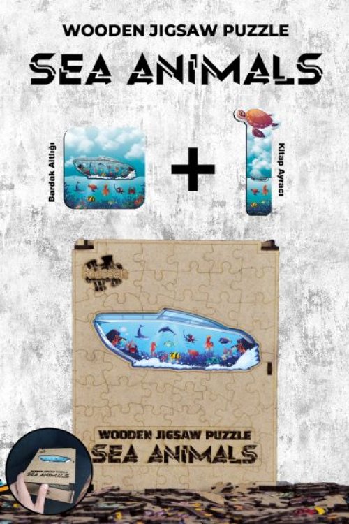 Ahşap Puzzle - Sea Animals (87 parça) Ahşap Puzzle - Sea Animals (87 parça)