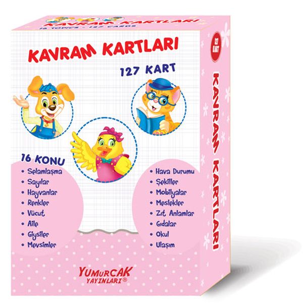 Okul Öncesi Çocuklar İçin Kavram Kartları 127 Kart Okul Öncesi Çocuklar İçin Kavram Kartları 127 Kart