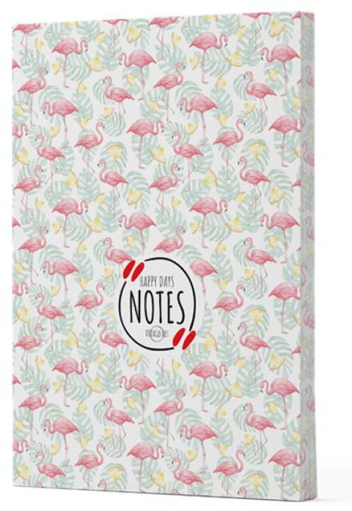 Flamingo 3 - Yan Boyamalı Çizgili Defter Flamingo 3 - Yan Boyamalı Çizgili Defter