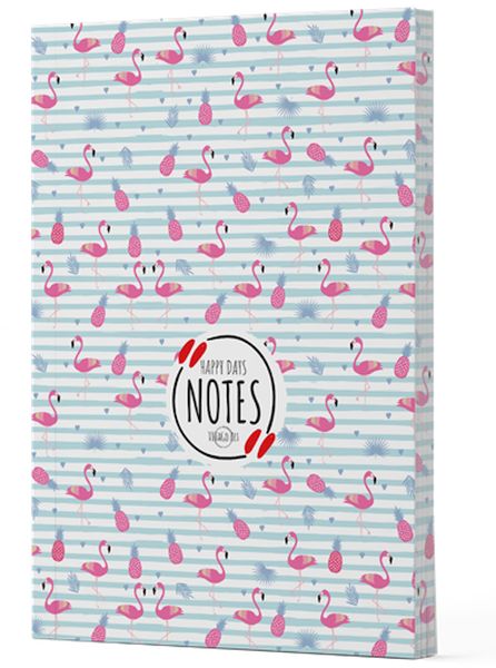Flamingo 4 - Yan Boyamalı Çizgili Defter Flamingo 4 - Yan Boyamalı Çizgili Defter