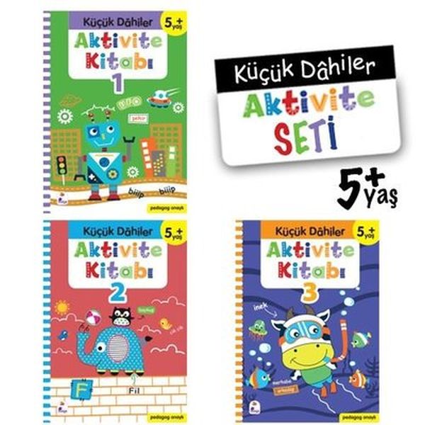 Küçük Dahiler Aktivite Seti 5+ Yaş - 3 Kitap Takım Küçük Dahiler Aktivite Seti 5+ Yaş - 3 Kitap Takım