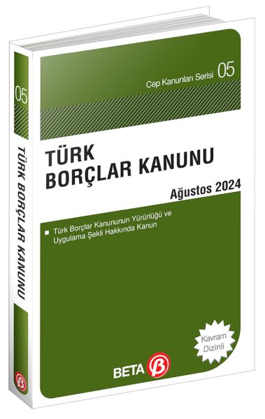 Türk Borçlar Kanunu - Eylül 2024 Türk Borçlar Kanunu - Eylül 2024