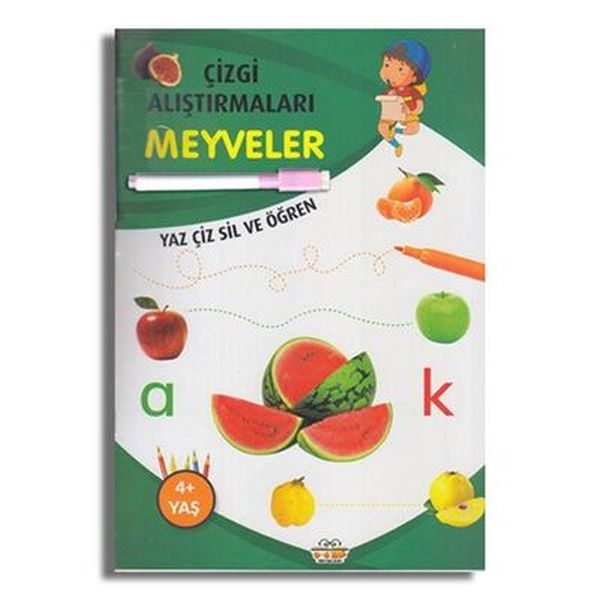 Çizgi Alıştırmaları Meyveler Çizgi Alıştırmaları Meyveler