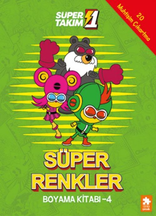 Süper 1 Takım Süper Renkler Boyama Kitabı - 4 Süper 1 Takım Süper Renkler Boyama Kitabı - 4