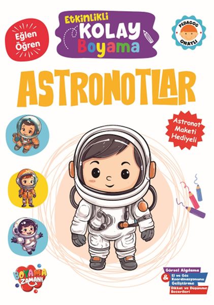 Etkinlikli Kolay Boyama -Astronotlar Etkinlikli Kolay Boyama -Astronotlar