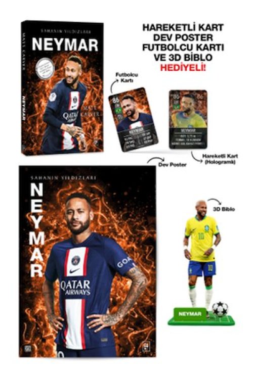 Neymar - Sahanın Yıldızları - 3D Biblo Hediyeli! Neymar - Sahanın Yıldızları - 3D Biblo Hediyeli!