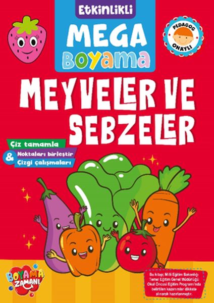 Etkinlikli Mega Boyama - Meyveler ve Sebzeler Etkinlikli Mega Boyama - Meyveler ve Sebzeler
