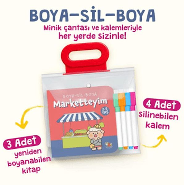 Boya Sil Boya - 2 (Marketteyim - Evdeyim - Parktayım / 2-5 Yaş) Boya Sil Boya - 2 (Marketteyim - Evdeyim - Parktayım / 2-5 Yaş)