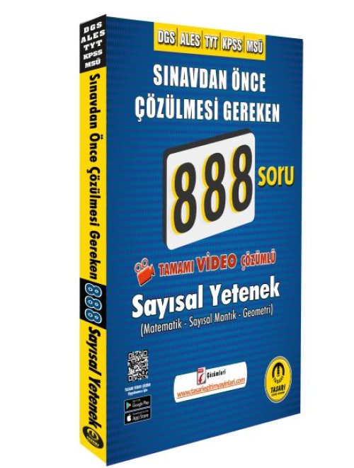 Tasarı DGS ALES Video Çözümlü 888 Sayısal Soru Bankası Tasarı DGS ALES Video Çözümlü 888 Sayısal Soru Bankası