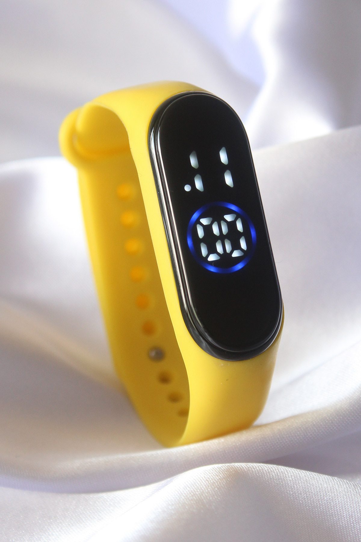 CLZ943  Sarı Renk Silikon Kordon Led Dokunmatik Saat