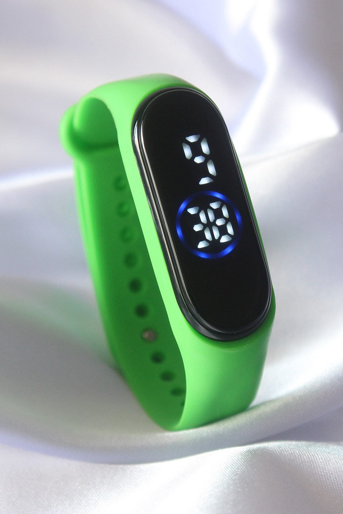CLZ943  Yeşil Renk Silikon Dijital Dokunmatik Led Saat