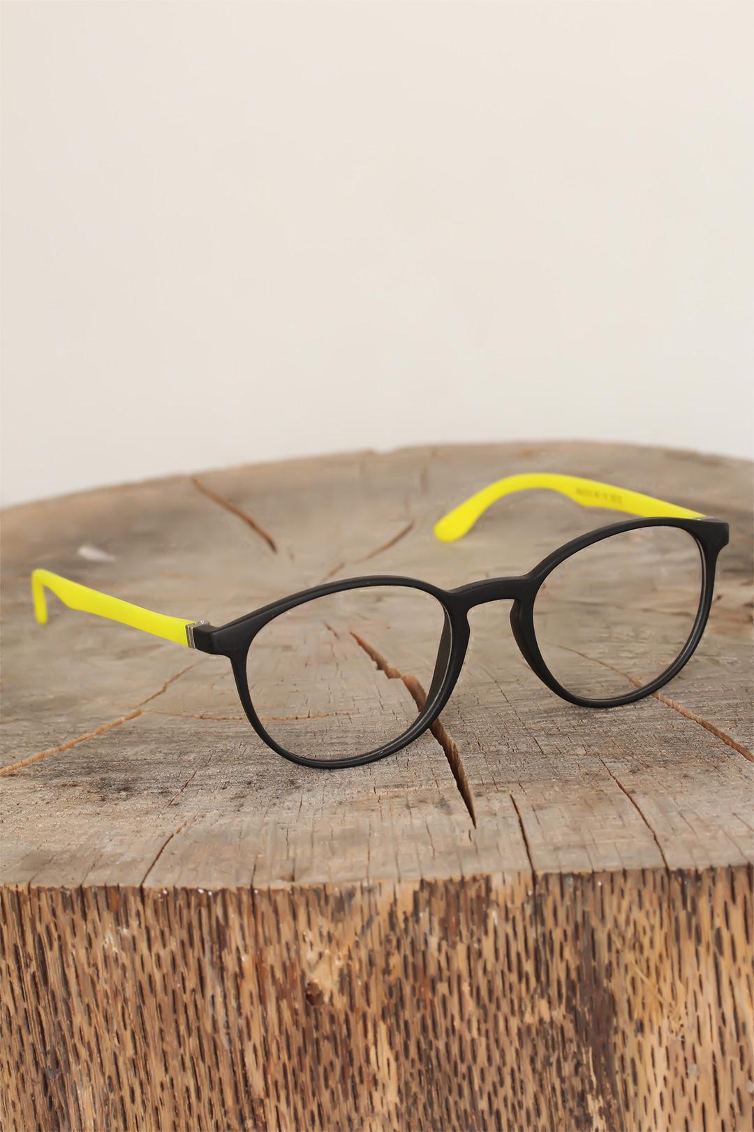 CLZ943  Siyah Renk Oval Sarı Renk  Bayan Gözlük