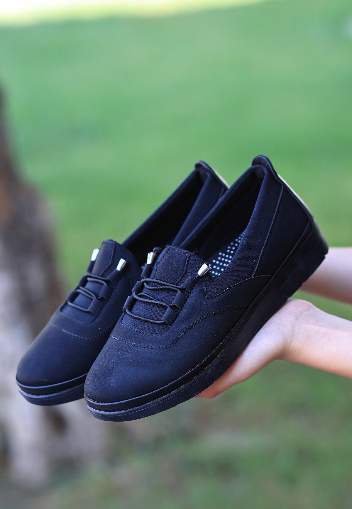 CLZ943 Siyah Nubuk Bağcıklı Spor Ayakkabı