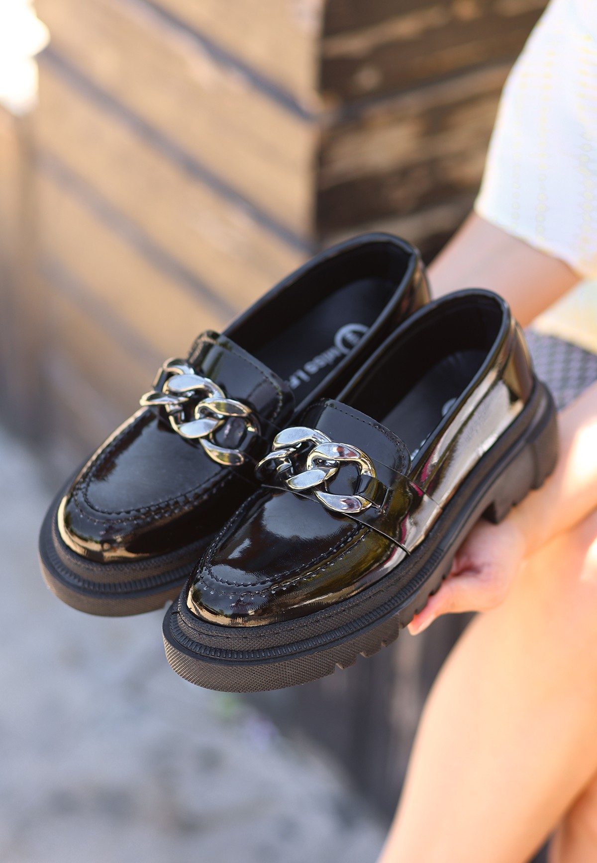 CLZ943 Siyah Rugan  Ayakkabı