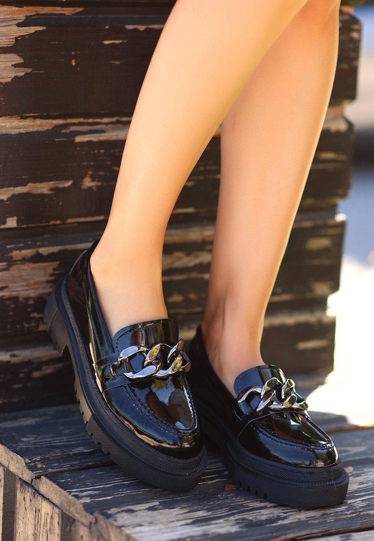 CLZ943 Siyah Rugan  Ayakkabı