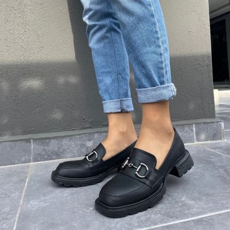 CLZ943 Siyah Cilt Oxford Ayakkabı