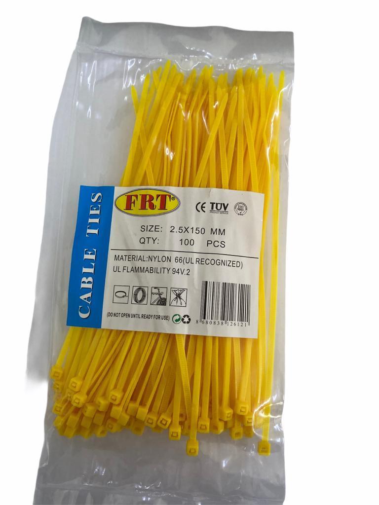FRT Sarı 2,5x150 Kablo Bağı(CLZ)