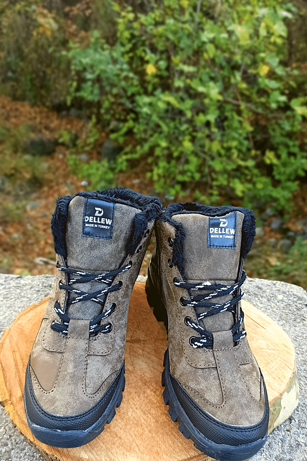 Erkek Outdoor Bot Yünlü Kahve Siyah Renk Erkek Outdoor Bot Yünlü Kahve Siyah Renk