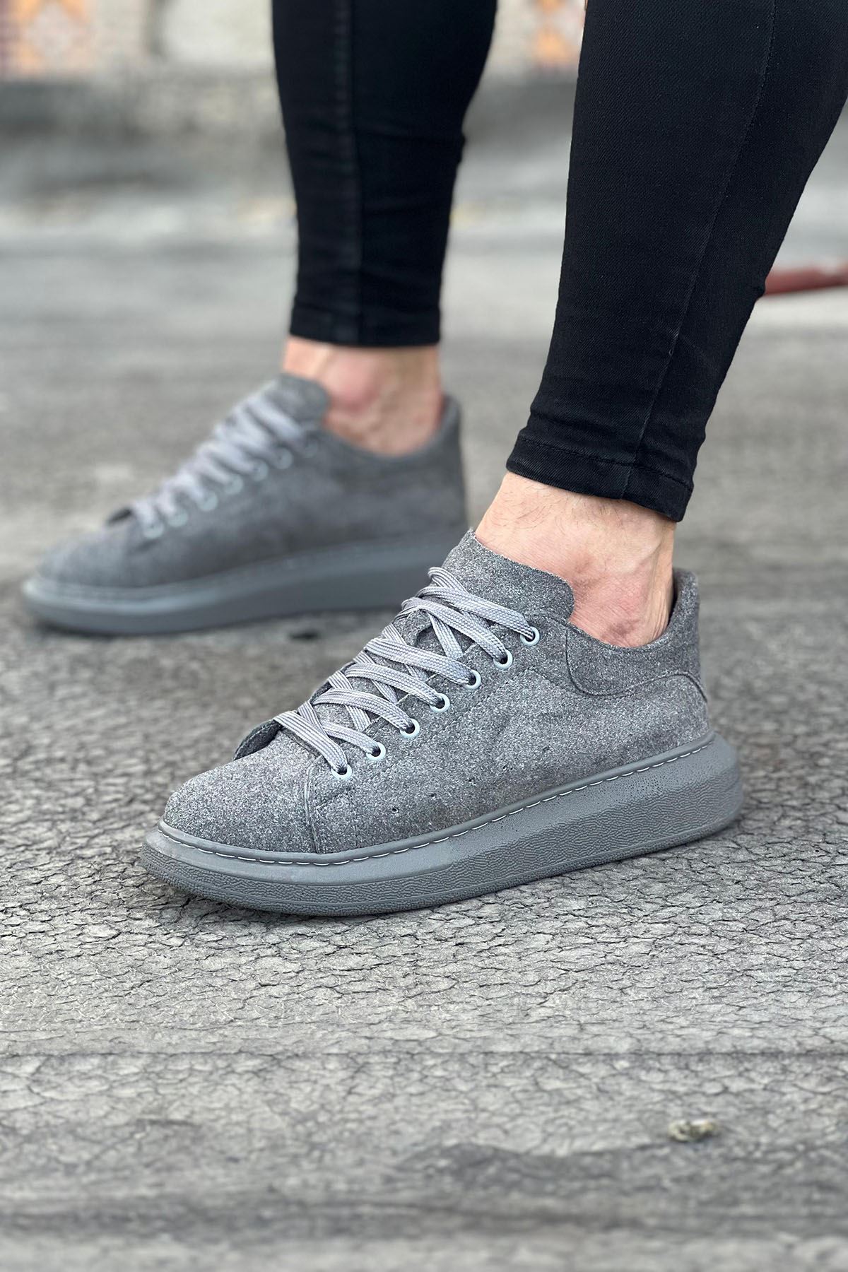 K&A KA096 Gri Süet Günlük Erkek Casual Ayakkabı K&A KA096 Gri Süet Günlük Erkek Casual Ayakkabı