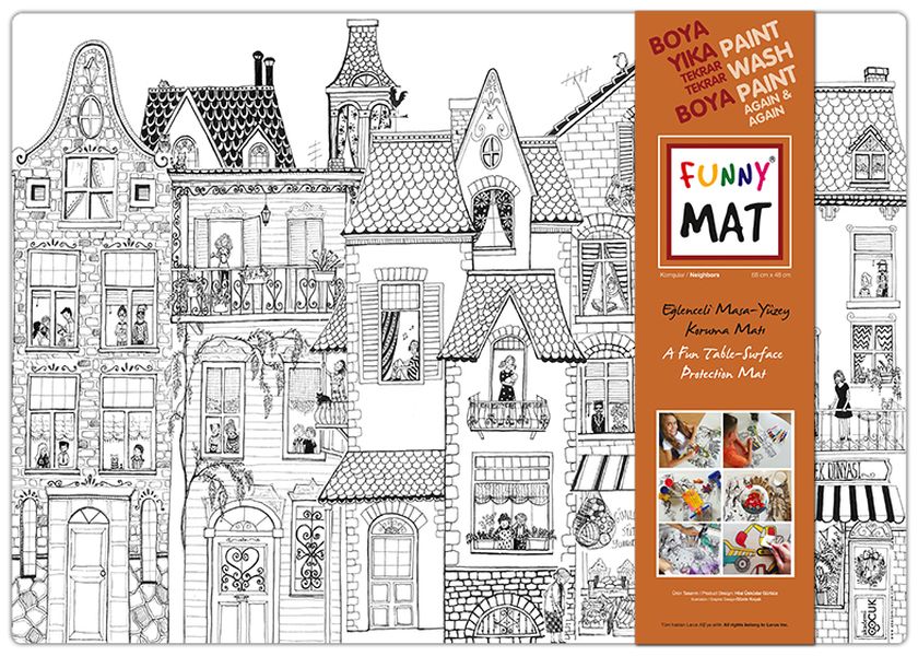 Funny Mat - Komşular (Büyük Boy) - 68x48cm Funny Mat - Komşular (Büyük Boy) - 68x48cm