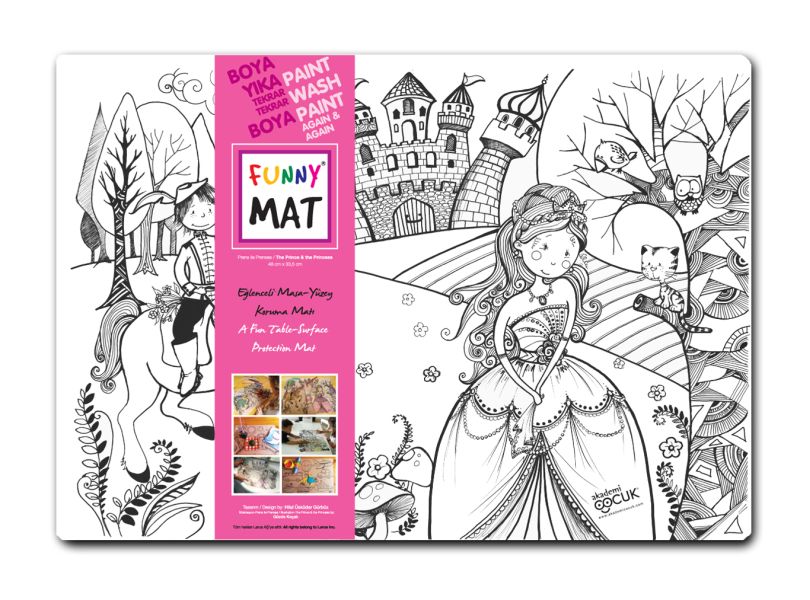 Funny Mat - Prens ile Prenses - 33,5x48cm Funny Mat - Prens ile Prenses - 33,5x48cm