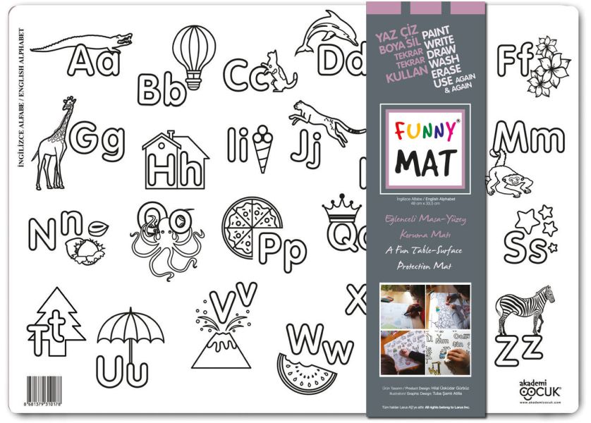 Funny Mat - İngilizce Alfabe 33,5x48cm Funny Mat - İngilizce Alfabe 33,5x48cm