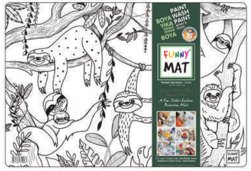 Funny Mat - Tembel Hayvanlar 33,5x48cm Funny Mat - Tembel Hayvanlar 33,5x48cm