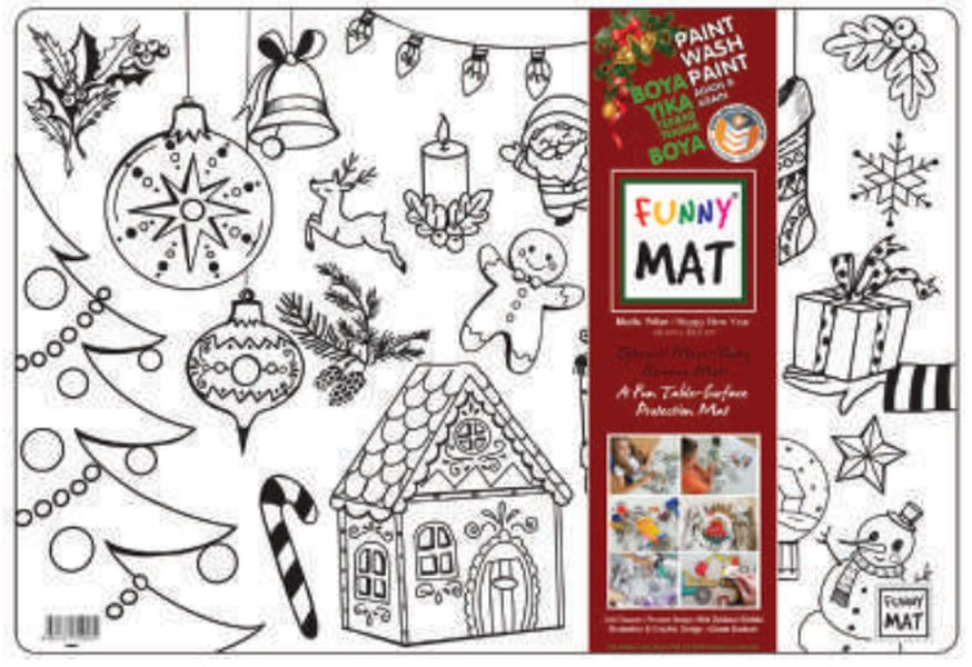 Funny Mat - Mutlu Yıllar 33,5x48cm Funny Mat - Mutlu Yıllar 33,5x48cm