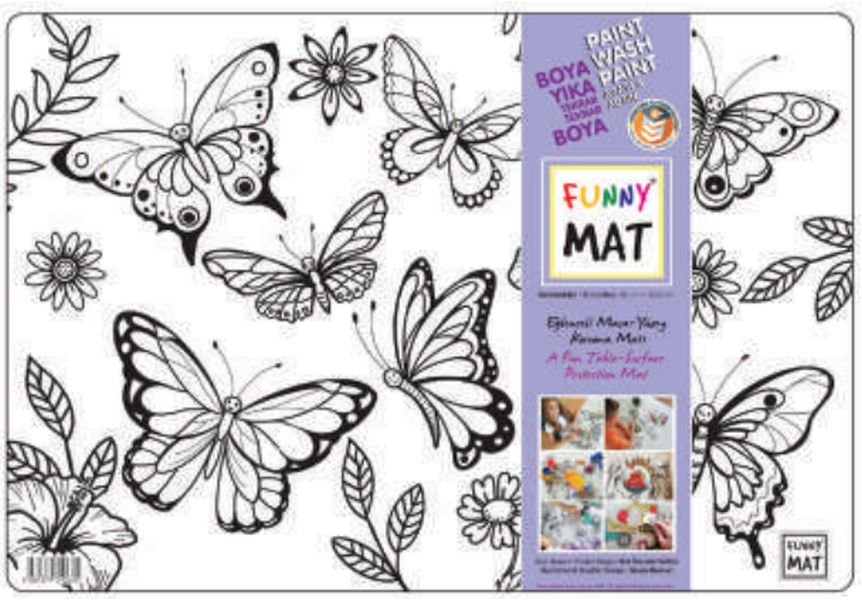 Funny Mat - Kelebekler 33,5x48cm Funny Mat - Kelebekler 33,5x48cm