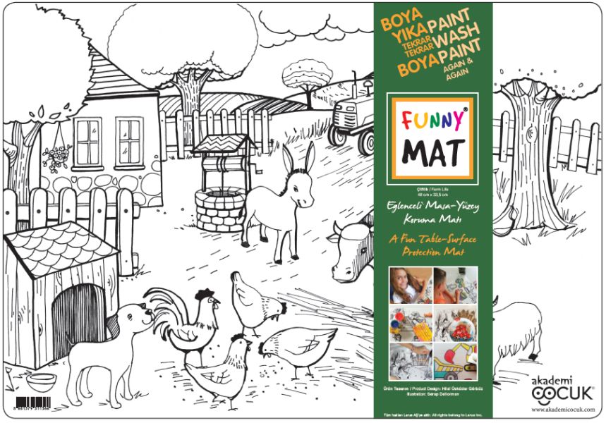 Funny Mat - Çiftlik - 33,5x48cm Funny Mat - Çiftlik - 33,5x48cm