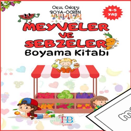 Meyveler ve Sebzeler Boyama Kitabı Meyveler ve Sebzeler Boyama Kitabı