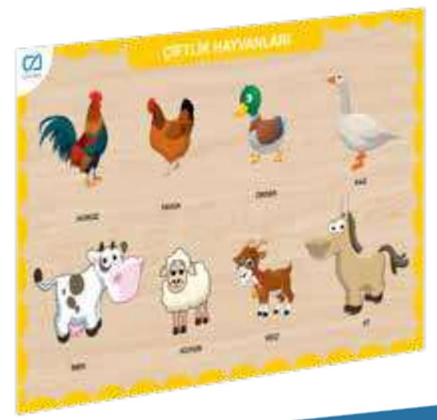 Ahşap Çiftlik Hayvanları Eğitici Set Ahşap Çiftlik Hayvanları Eğitici Set