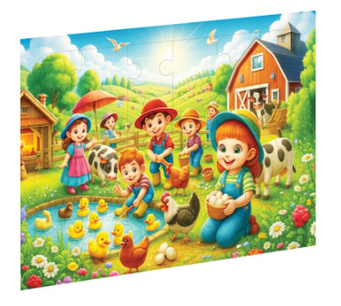 Çiftlikteki Çocukları Ahşap Puzzle Çiftlikteki Çocukları Ahşap Puzzle