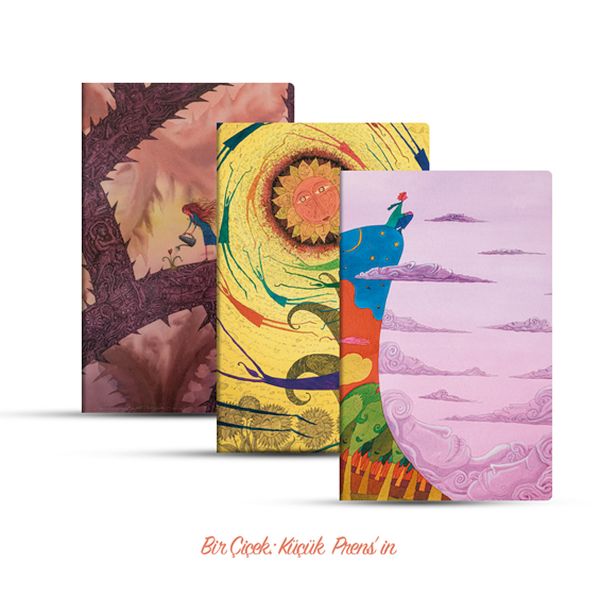 Üçlü Çizgisiz Defter Seti: Bir Çiçek: Küçük Prens’in Üçlü Çizgisiz Defter Seti: Bir Çiçek: Küçük Prens’in