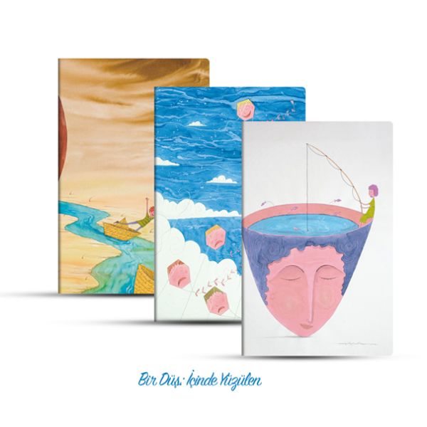 Üçlü Çizgili Defter Seti: Bir Düş: İçinde Yüzülen Üçlü Çizgili Defter Seti: Bir Düş: İçinde Yüzülen