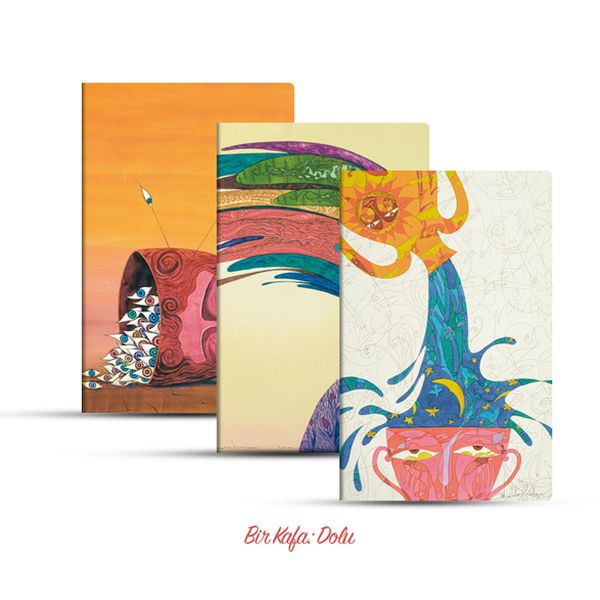 Üçlü Çizgisiz Defter Seti: Bir Kafa: Dolu Üçlü Çizgisiz Defter Seti: Bir Kafa: Dolu