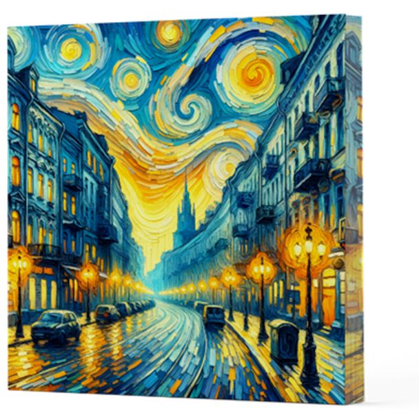 Van Gogh 6 Sokak - Çizgisiz Yan Boyamalı Defter Van Gogh 6 Sokak - Çizgisiz Yan Boyamalı Defter