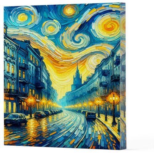 Van Gogh 6 - Sokak Çizgili Yan Boyamalı Defter Van Gogh 6 - Sokak Çizgili Yan Boyamalı Defter