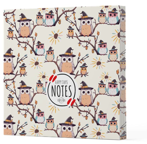 Baykuş 7 - Çizgisiz Yan Boyamalı Defter Baykuş 7 - Çizgisiz Yan Boyamalı Defter
