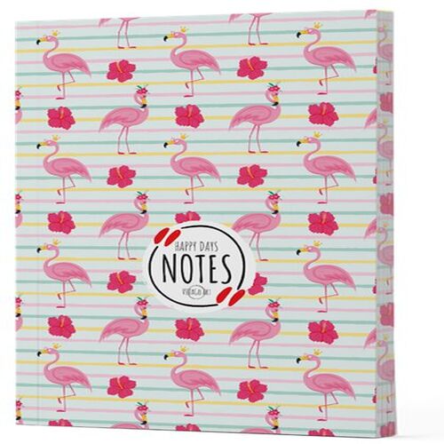 Flamingo 2 - Yan Boyamalı Çizgili Defter Flamingo 2 - Yan Boyamalı Çizgili Defter