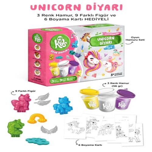 Unicorn Diyarı Oyun Hamuru Seti (18 Parça - 362 Gr) Unicorn Diyarı Oyun Hamuru Seti (18 Parça - 362 Gr)